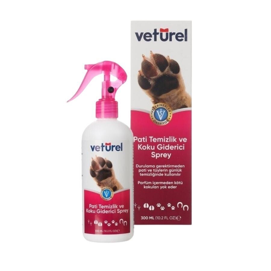 Veturel Kedi Ve Köpekler İçin Pati Temizleyici Ve Koku Giderici Sprey 300 ML | SRC: Barcode: 8683489080545